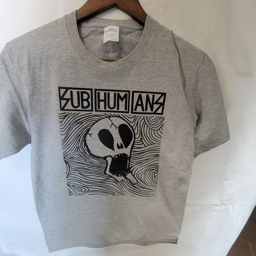 The Subhumans  band t shirt  size small sport gray